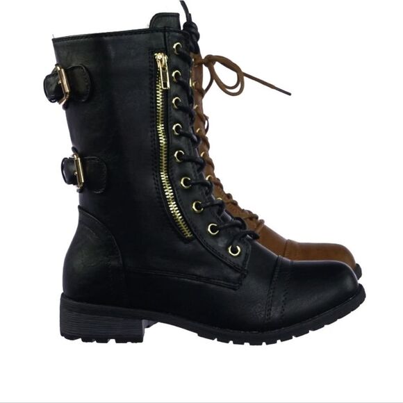 FOREVER LINK MILITARY LACE UP COMBAT BOOT-W-LUG  MATERIAL METAL HARDWARE TODDELE - Picture 12 of 16
